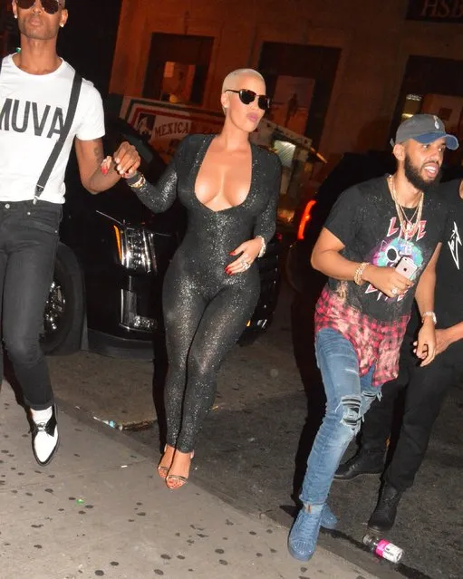Celebrities including Drake, Ansel Elgort, Amber Rose, and others attend MTV VMA Afterparty at Up & Down Nightclub in New York City on August 28, 2016. (Photo by Splash News and Pictures)
