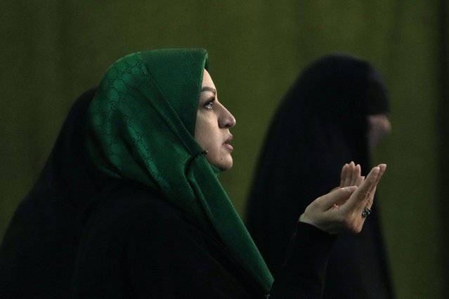 A worshipper prays during the Muslim holy fasting month of Ramadan at the shrine of Shiite Saint Abdulazim, in Shahr-e-Ray, south of Tehran, Iran, Monday, March 3, 2025. (Photo by Vahid Salemi/AP Photo)