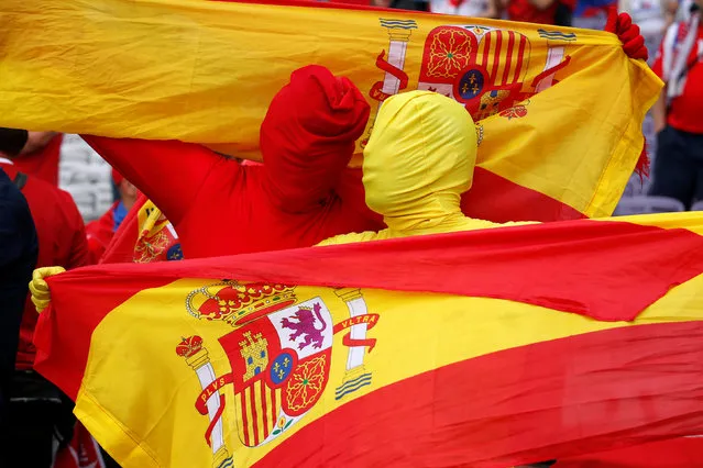 Football Soccer, Spain vs Czech Republic, EURO 2016, Group D, Stadium de Toulouse, Toulouse, France on June 13, 2016. Spain fans before the game. (Photo by Albert GeaLivepic/Reuters)