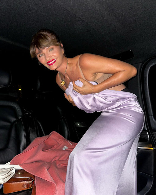 Following a Paris fashion week event early October 2024, Danish fashion model Helena Christensen can’t wait to slip into something more comfortable. (Photo by helena christensen/Instagram)