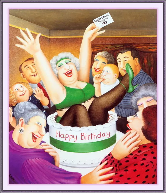 Birthday Surprises. Artwork by Beryl Cook