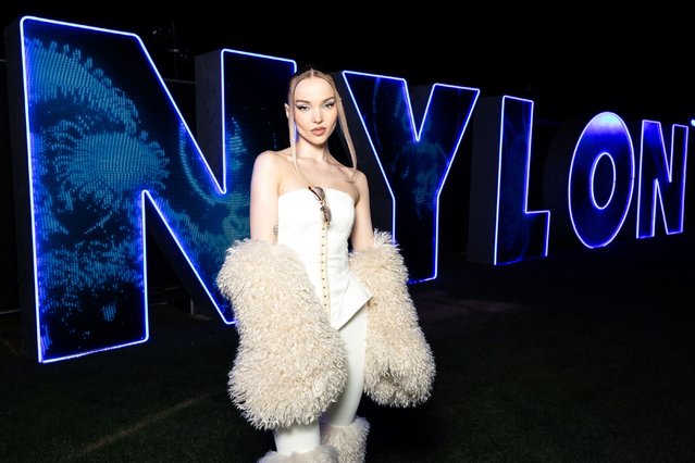 American singer and actress Dove Cameron at the NYLON House in the Desert Presented by Ulta Beauty in the first decade of April 2025. (Photo by Jason Sean Weiss/BFA.com)