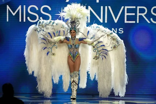 Miss Argentina, Barbara Cabrera walks onstage during The 71st Miss Universe Competition National Costume Show at New Orleans Morial Convention Center on January 11, 2023 in New Orleans, Louisiana. (Photo by Josh Brasted/Getty Images)