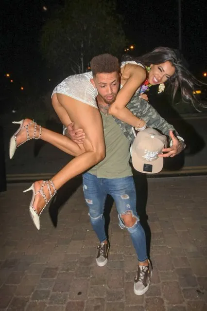 UK “Ex On The Beach” star Ashley Cain celebrates his birthday with girlfriend and ex “Big Brother” star Chloe Khan at Gallery Nightclub in Maidstone, England, UK on September 25, 2016. (Photo by FameFlynet UK)