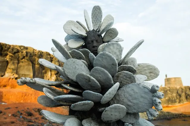 This cactus figure is a reference to the flora and fauna of Lanzarote. (Photo by Jason deCaires Taylor)
