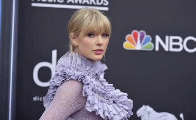 Taylor Swift arrives at the Billboard Music Awards on Wednesday, May 1, 2019, at the MGM Grand Garden Arena in Las Vegas. (Photo by Richard Shotwell/Invision/AP Photo)