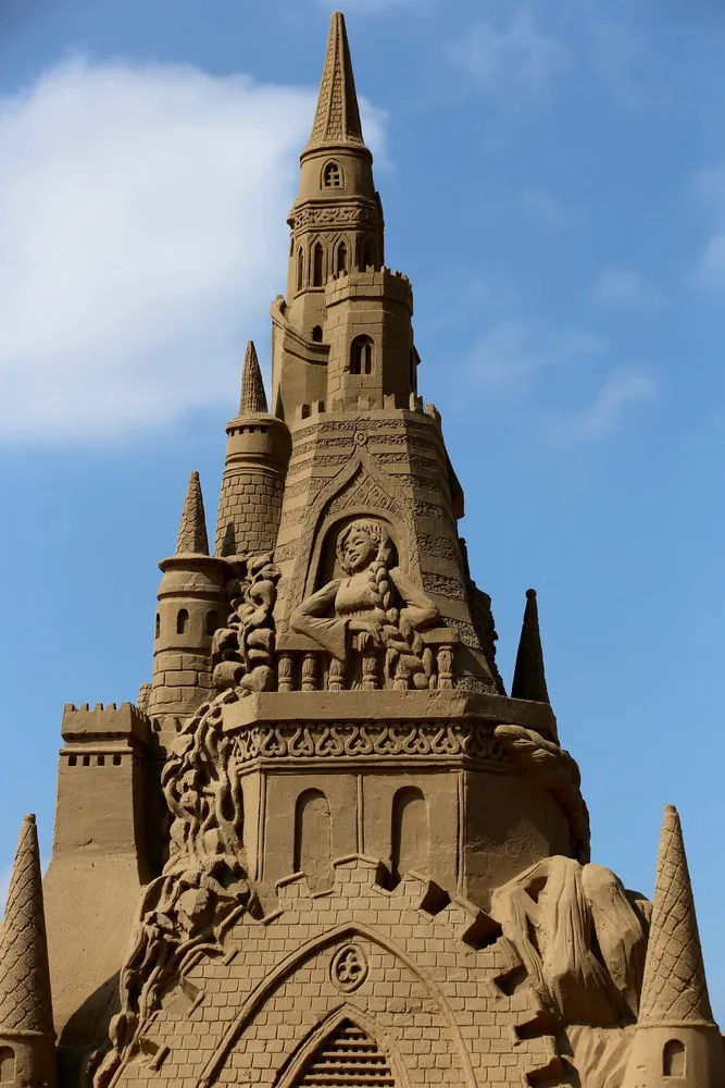 Weston-Super-Mare Sand Sculpture Festival in England