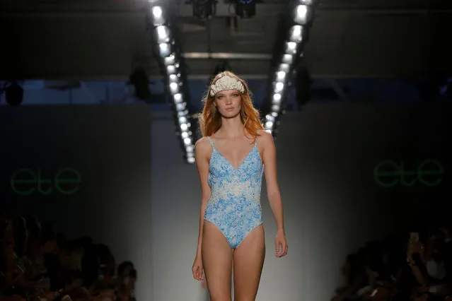 A model presents a creation from Ete Swimwear Spring/Summer 2017 collection during the Fashion Palette show at New York Fashion Week in Manhattan, New York, U.S., September 8, 2016. (Photo by Andrew Kelly/Reuters)