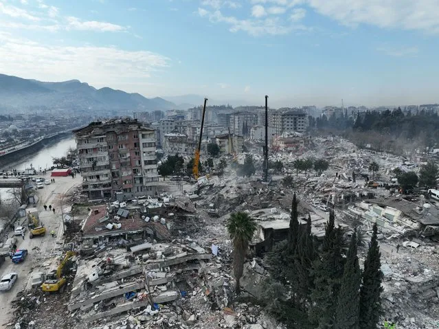 General view of Hatay on February 11, 2023 in Hatay, Türkiye. On February 6, an earthquake with a magnitude of 7.8 struck in the Pazarcık district of Kahramanmaraş at 04:17; also at 13.24, two earthquakes with a magnitude of 7.6 struck in the district of Elbistan. (Photo by Ugur Yildirim /dia images via Getty Images)