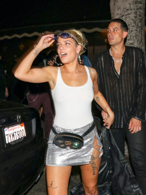 Halsey and G-Eazy are seen on April 12, 2018 in Los Angeles, California. (Photo by Gotpap/Bauer-Griffin/GC Images)