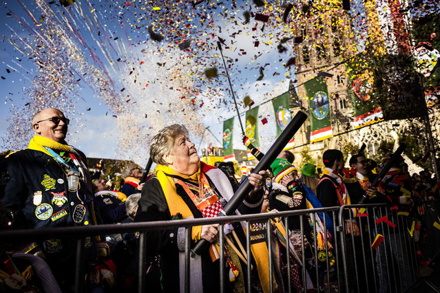 Carnival kicks off in the centre of Oeteldonk, the name the city of Den Bosch bears during the popular festival in the Netherlands on November 11, 2024. (Photo by Hollandse Hoogte/Rex Features/Shutterstock)