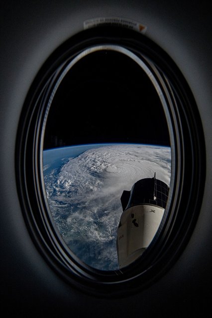 Hurricane Milton advances towards Florida in a view from Dragon Endeavor docked with the International Space Station on October 9, 2024. (Photo by Matthew Dominick/NASA/Handout via Reuters)