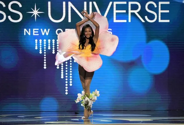 Miss British Virgin Islands, Lia Claxton walks onstage during The 71st Miss Universe Competition National Costume Show at New Orleans Morial Convention Center on January 11, 2023 in New Orleans, Louisiana. (Photo by Josh Brasted/Getty Images)