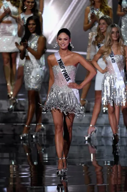 Top 15 contestant Miss Philippines 2015, Pia Alonzo Wurtzbach, walks onstage during the 2015 Miss Universe Pageant at The Axis at Planet Hollywood Resort & Casino on December 20, 2015 in Las Vegas, Nevada. (Photo by Ethan Miller/Getty Images)