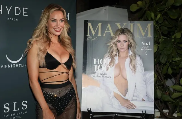American social media personality, golf instructor and former professional golfer Paige Spiranac attends MAXIM Hot 100 Experience at Hyde Beach at SLS South Beach on July 16, 2022 in Miami Beach, Florida. (Photo by Aaron Davidson/Getty Images)