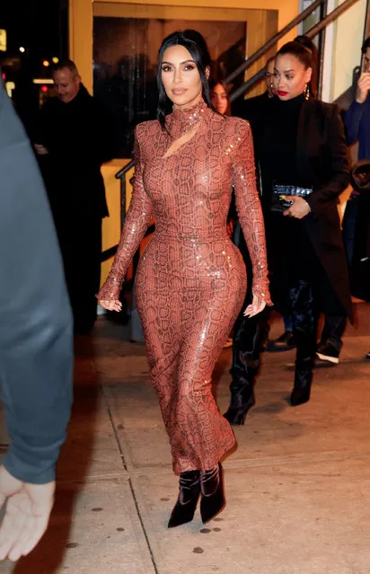 Kim Kardashian departs Cipriani on February 7, 2019 in New York City. (Photo by Gotham/GC Images)