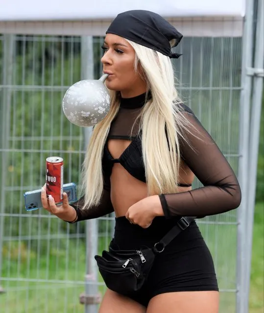 Festival goers enjoy Parklife festival at Heaton Park on September 11, 2021 in Manchester, United Kingdom. Nearly 80,000 people are expected to descend on the festival grounds for the two-day event where headliners Dave, Megan Thee Stallion and Disclosure will hit the stage. (Photo by Backgrid UK)