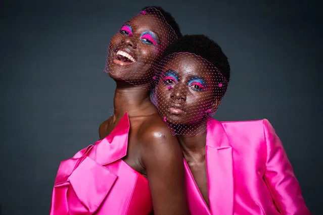 Models are seen at the backstage before the runway at The 2nd Skin Co. show during Mercedes Benz Fashion Week Madrid Spring/Summer 2020 at Ifema on July 09, 2019 in Madrid, Spain. (Photo by Pablo Cuadra/Getty Images)