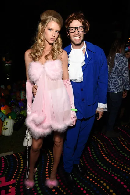 (L-R) Abby Champion and Patrick Schwarzenegger attend the 2019 Casamigos Halloween Party on October 25, 2019 at a private residence in Beverly Hills, California. (Photo by Michael Kovac/Getty Images for Casamigos)
