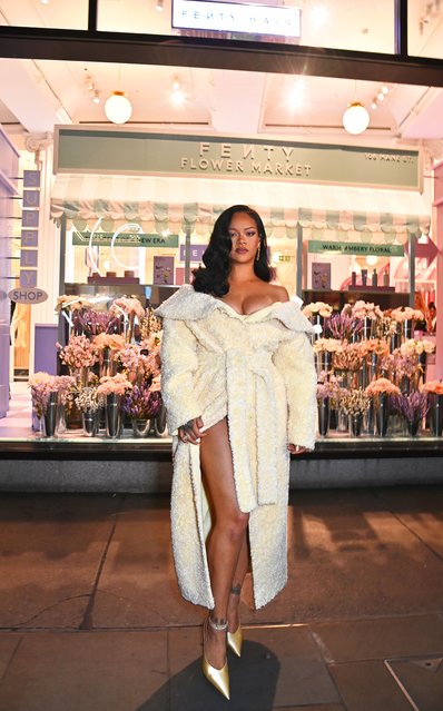 Rihanna attends the launch of Fenty Hair exclusively at Selfridges on September 16, 2024 in London, England. (Photo by Dave Benett/Getty Images for Selfridges & Fenty Hair)