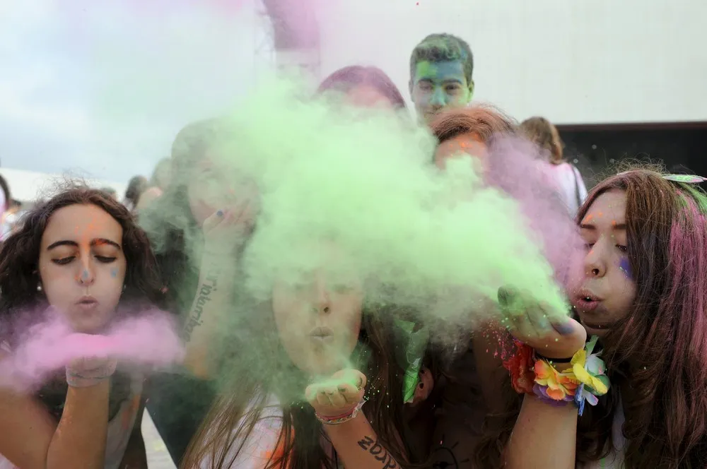 Holi Party Festival in Northern Spain