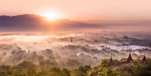 “Unveiled”. Mandalay in Myanmar. (Photo by Amanda Hughes/Epson International Pano Awards 2017)