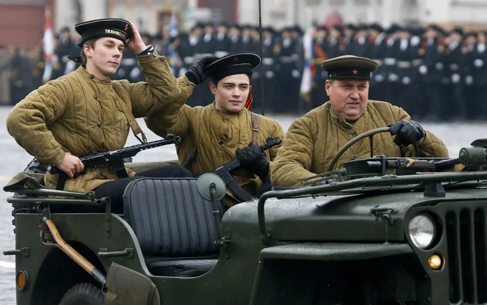 Military Parade in Red Square in Moscow