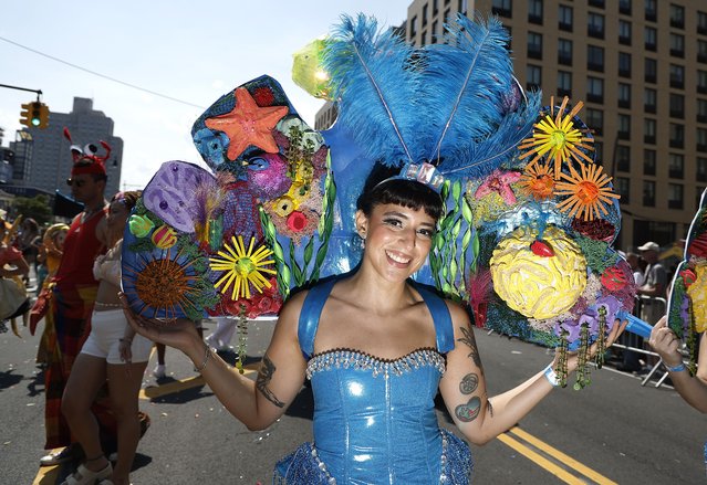 A parade participant attends the 43rd Annual Coney Island Mermaid Parade at Coney Island at Coney Island on June 21, 2025 in New York City. (Photo by John Lamparski/Getty Images)
