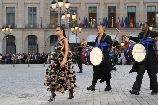 American singer-songwriter Katy Perry walks the runway during Vogue World: Paris at Place Vendome on June 23, 2024 in Paris, France. (Photo by Victor Boyko/Getty Images for Vogue)