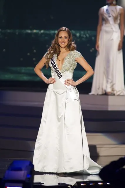 Marline Barberena, Miss Nicaragua 2014 competes on stage in her evening gown during the Miss Universe Preliminary Show in Miami, Florida in this January 21, 2015 handout photo. (Photo by Reuters/Miss Universe Organization)