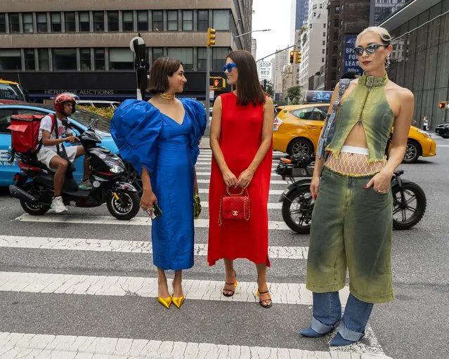 Street scenes  outside Proenza Schouler on Saturday, September 9, 2023 in Manhattan, New York. (Photo by Calla Kessler for The Washington Post)