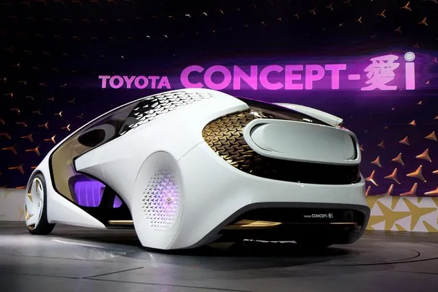 The new Toyota Concept-i concept car, designed to learn about its driver is unveiled during the Toyota press conference at CES in Las Vegas, January 4, 2017. (Photo by Rick Wilking/Reuters)