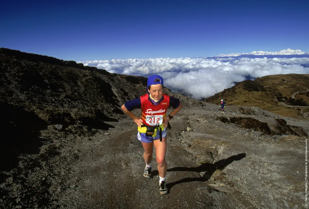 A Runner Traverses Everest Challenge Route