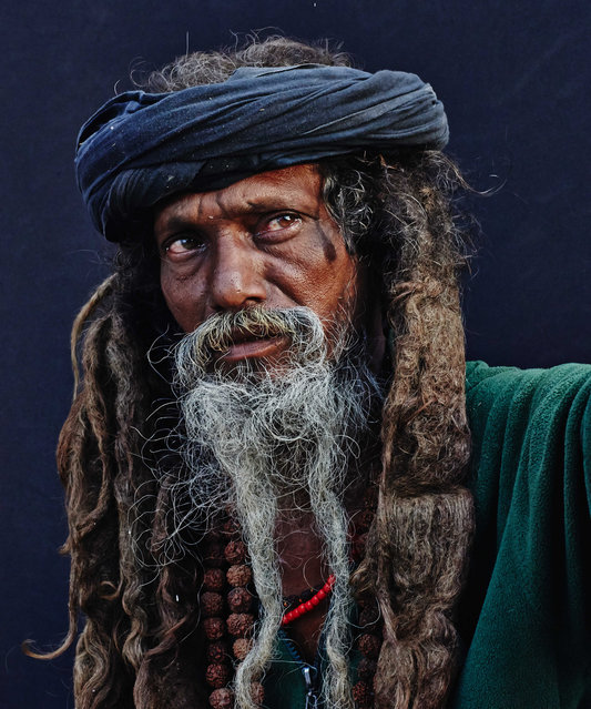 A man with long dreadlocks and a turban, taken in Kathmandu, Nepal. (Photo by Jan Moeller Hansen/Barcroft Images)