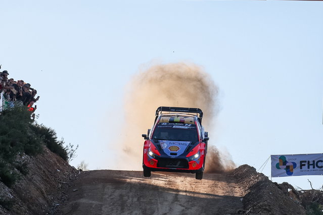 Thierry Neuville of Belgium drives his Hyundai i20 N Rally 1 hybrid during the SS2–Mortagua of the Rally Portugal 2024 as part of the World Rally Championship (WRC) in Mortagua, Portugal, 10 May 2024. (Photo by Paulo Novais/EPA)