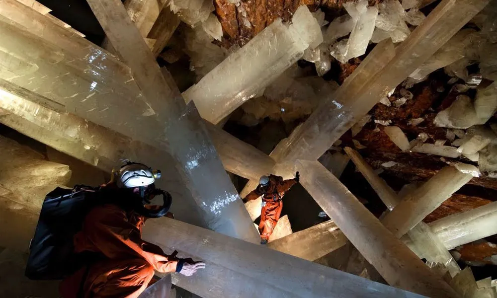 Giant Crystal Cave in Naica, Mexico