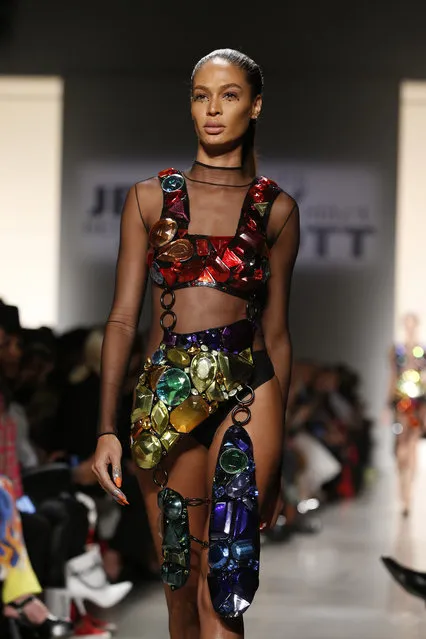 The Jeremy Scott spring 2018 collection is modeled during Fashion Week, Friday, September 8, 2017, in New York. (Photo by Jason DeCrow/AP Photo)