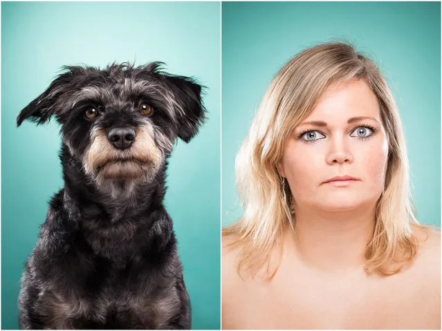 Cindy and Charly the dog. (Photo by Ines Opifanti/Caters News)