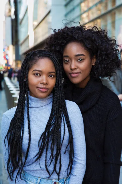 USA: “Abby and Angela are sisters with an Ethiopian mother and a Nigerian father. Both parents worked for the UN, so the sisters grew up in six different countries, on three different continents. After graduation, they both plan to move to Africa and put their knowledge in the service of that amazing continent”. (Photo by Mihaela Noroc/The Guardian)