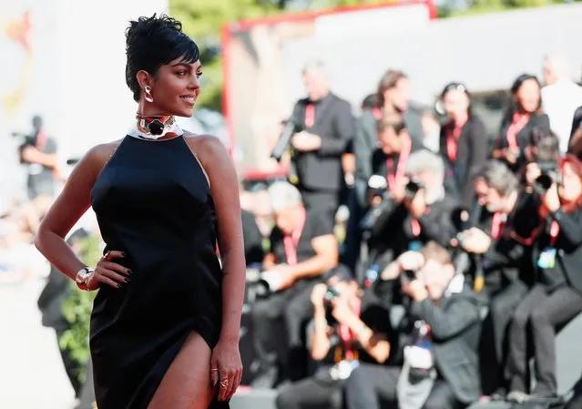 Argentine Spanish model Georgina Rodriguez arrives on September 1, 2022 for the screening of the film “Tar” presented in the Venezia 79 competition at the 79th Venice International Film Festival at Lido di Venezia in Venice, Italy. (Photo by Guglielmo Mangiapane/Reuters)