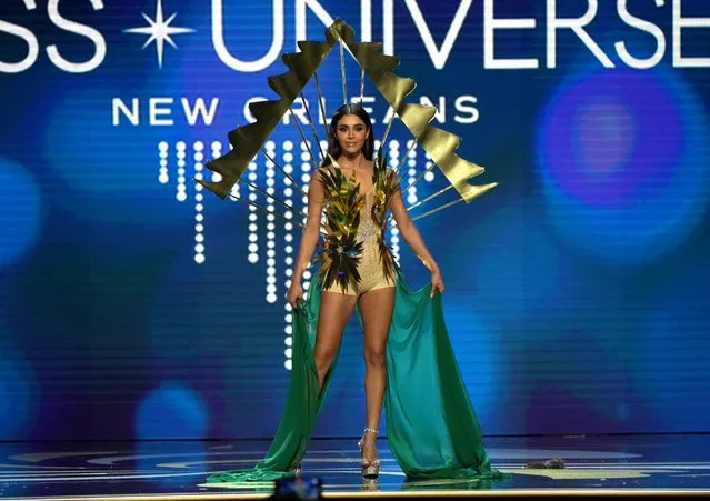 Miss Lebanon, Yasmina Zaytoun walks onstage during The 71st Miss Universe Competition National Costume Show at New Orleans Morial Convention Center on January 11, 2023 in New Orleans, Louisiana. (Photo by Josh Brasted/Getty Images)