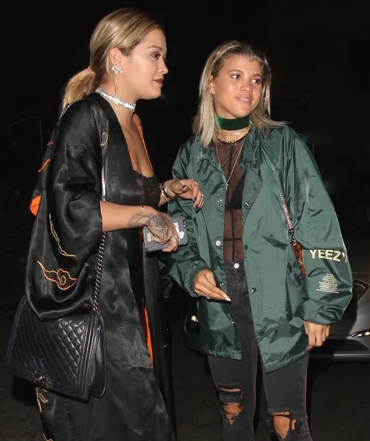British Singer Rita Ora is seen leaving dinner and meeting Sofia Richie in Los Angeles, CA, USA on October 10, 2016. (Photo by Bello/M A N I K/Splash News)
