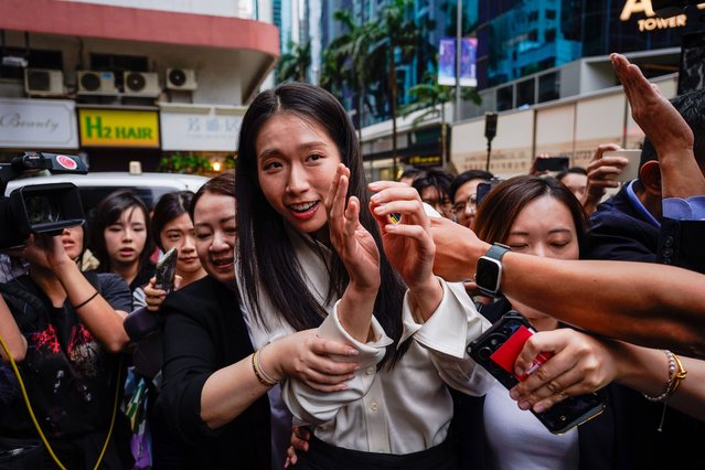 Vivian Kong Man Wai walking to submit her application after a press briefing to announce her candidacy on November 3, 2025 in Hong Kong. Vivian Kong the former hong kong fencer and olympic gold medal winner today announce her candidacy for the upcoming legislative council election. (Photo by Vernon Yuen/Nexpher via ZUMA Press Wire/Rex Features/Shutterstock)