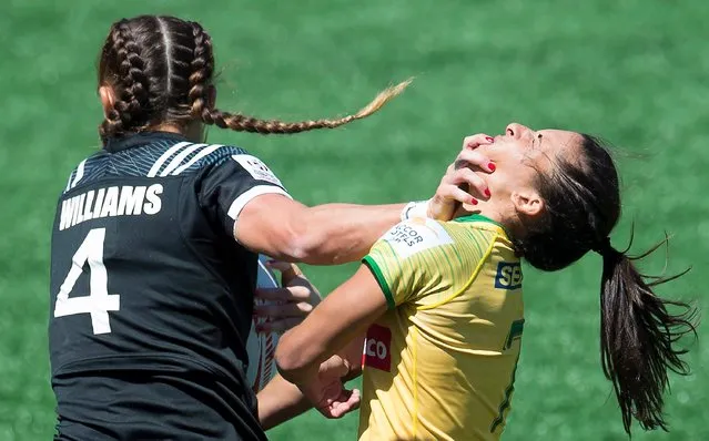 Rugby Women's Sevens Series in Langford, British Columbia, Saturday, May, 12, 2018. (Photo by Jonathan Hayward/The Canadian Press via AP Photo)