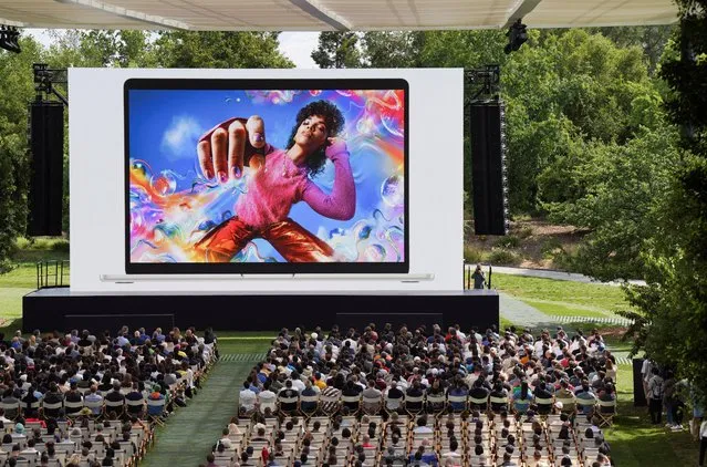 People attend Apple's annual Worldwide Developers Conference at the company's headquarters in Cupertino, California, U.S. June 5, 2023. (Photo by Loren Elliott/Reuters)