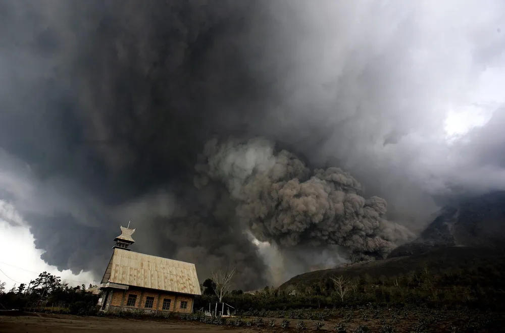 Indonesian Volcano Mount Sinabung Erupts Again