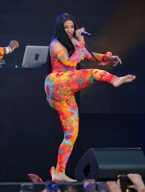 Cardi B is seen at “Jimmy Kimmel Live” on July 17, 2019 in Los Angeles, California. (Photo by RB/Bauer-Griffin/GC Images)