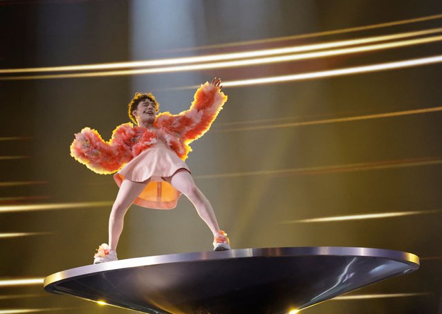 Nemo, representing Switzerland, performs “The Code” during the Grand Final of the 2024 Eurovision Song Contest, in Malmo, Sweden, on May 11, 2024. (Photo by Leonhard Foeger/Reuters)