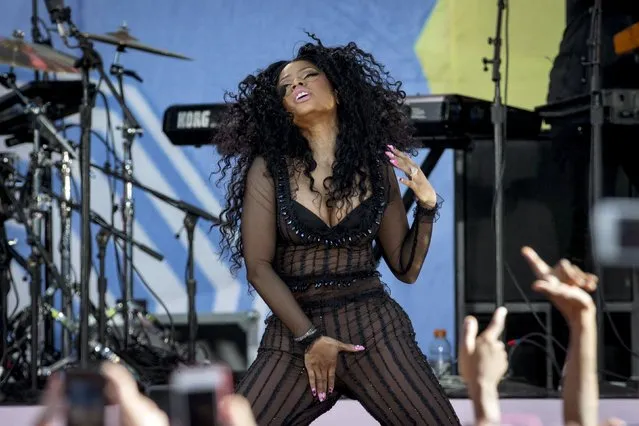 Singer Nicki Minaj performs on ABC's “Good Morning America” show in New York July 24, 2015. (Photo by Brendan McDermid/Reuters)