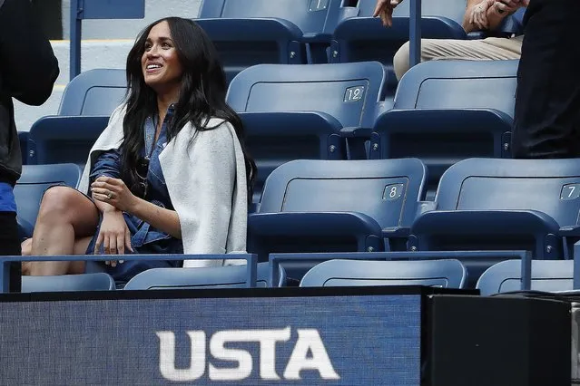 Meghan Markle, Duchess of Sussex watches Serena Williams of the US against Bianca Andreescu of Canada during the Women's Singles Finals match at the 2019 US Open at the USTA Billie Jean King National Tennis Center in New York on September 7, 2019. (Photo by Geoff Burke/USA TODAY Sports)